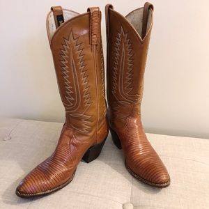 DAN POST Bar Nunn cognac cowgirl boots fits size 8